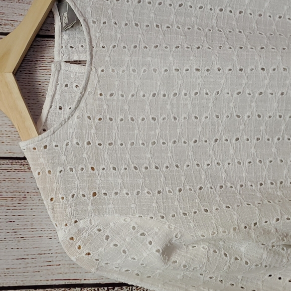 ASOS White Eyelet Ruffle Top - Picture 2 of 13